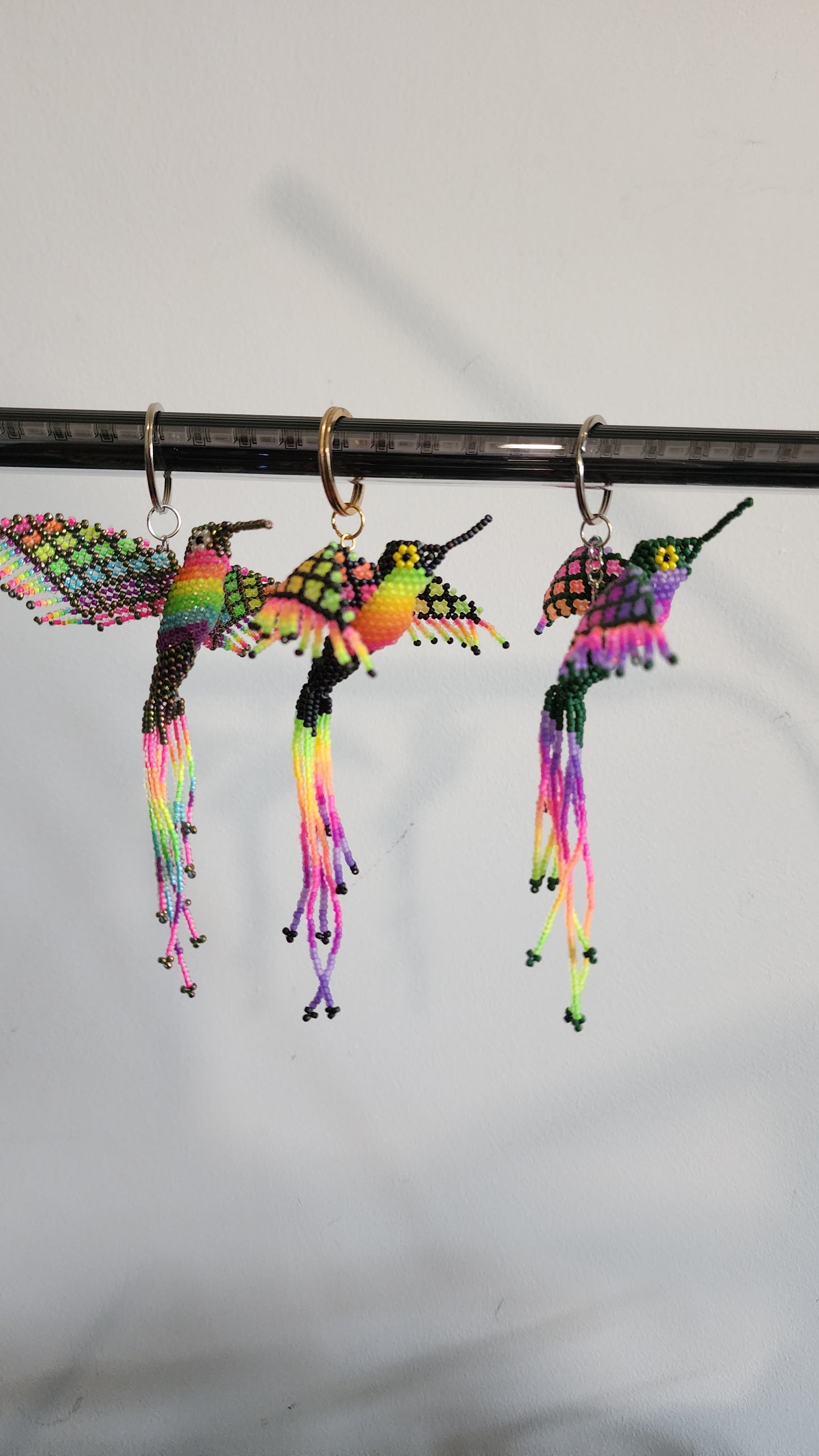 Custom Beaded Hummingbird Keychain (Made-to-Order)
