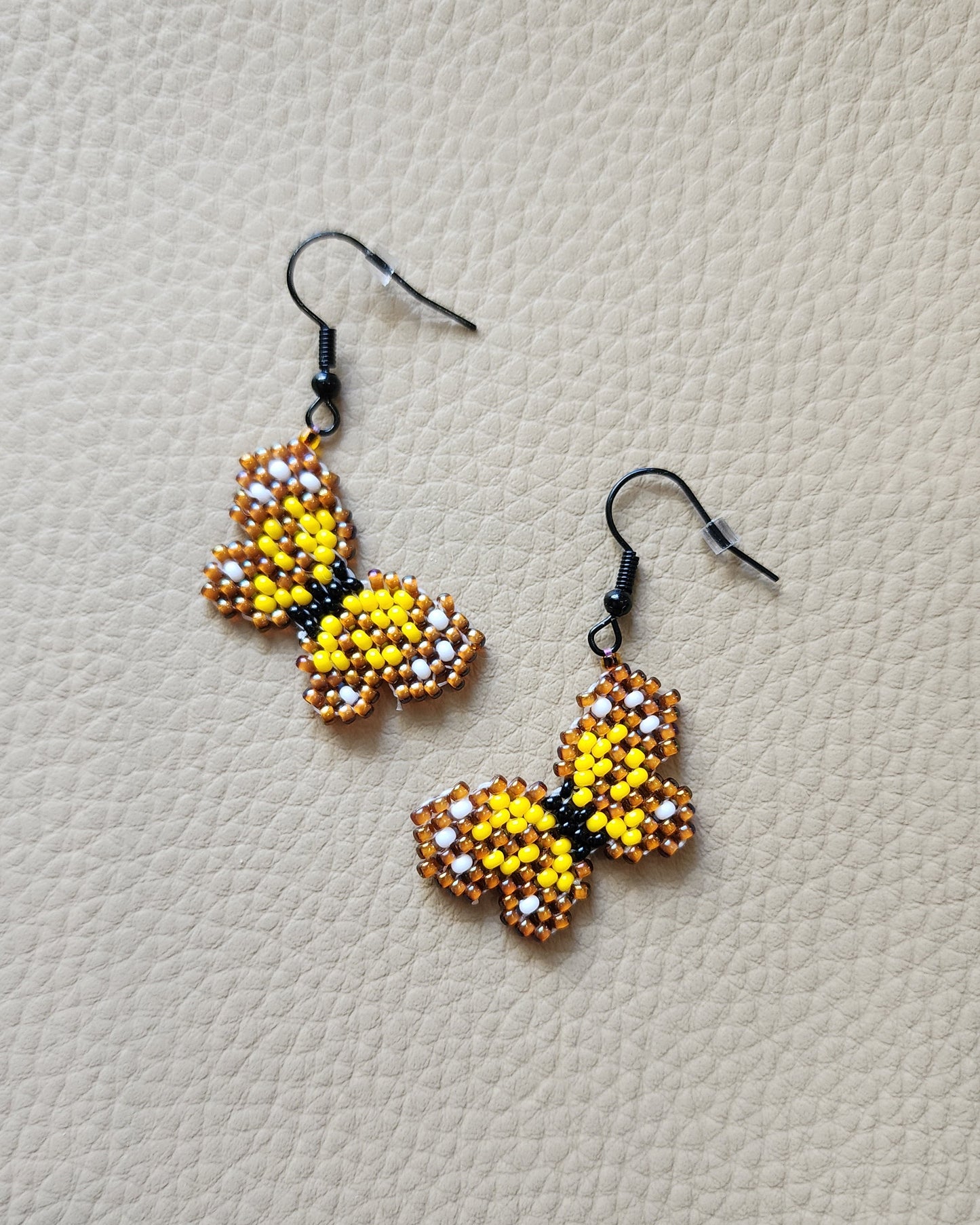 Butterfly Earrings (Yellow/Brown)