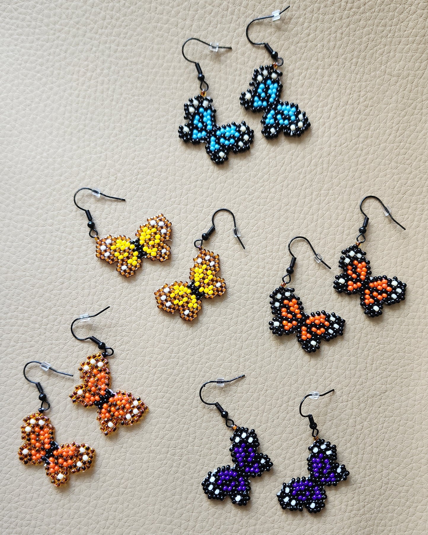 Butterfly Earrings (Purple/Black)