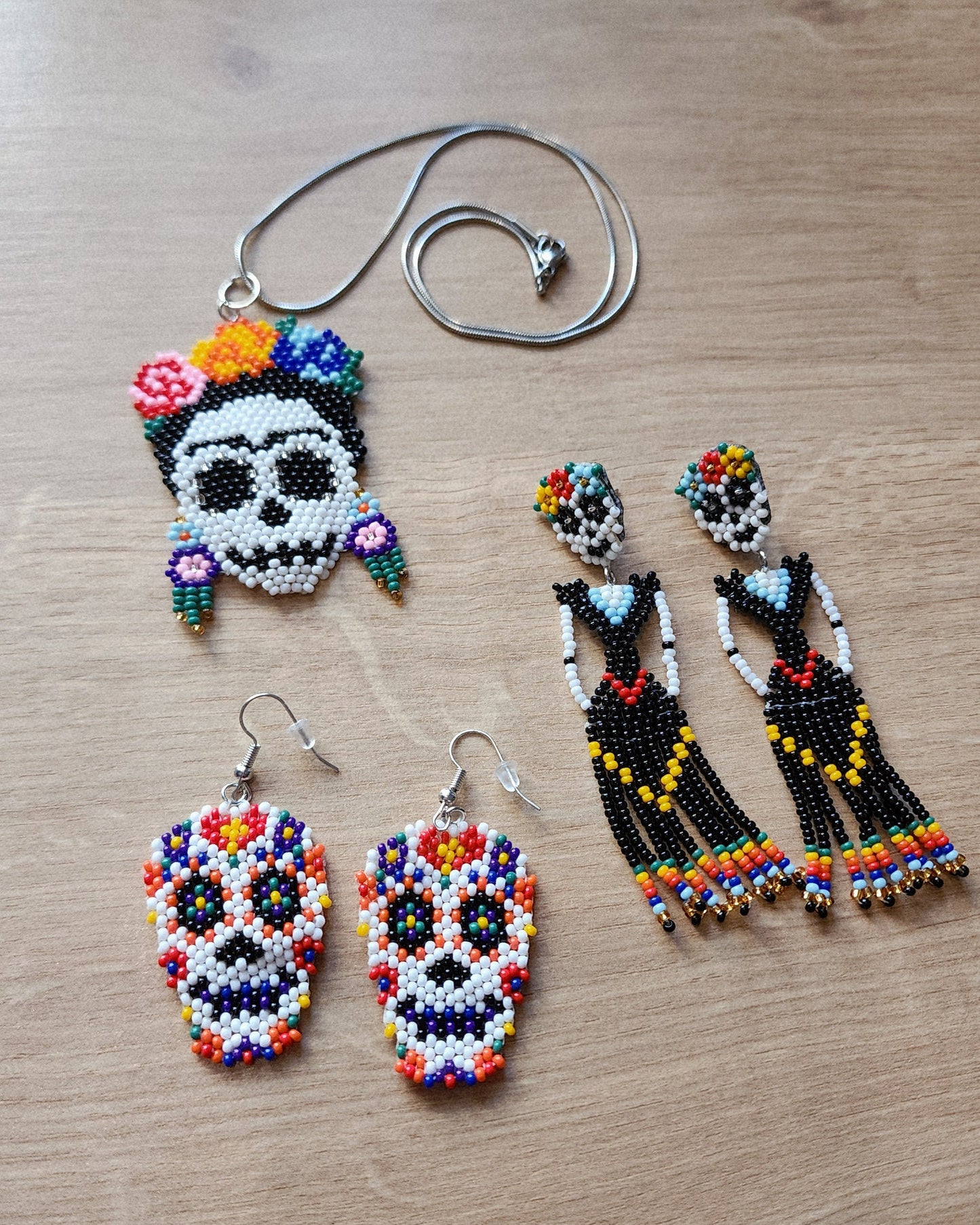 Día de los Muertos Calavera Skull Necklace