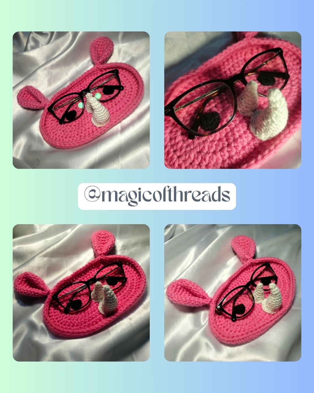 Rhino Glasses & Ring Tray Crochet Pattern