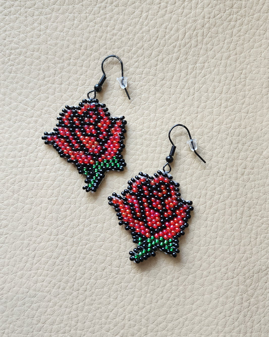 Pop Art Rose Earrings