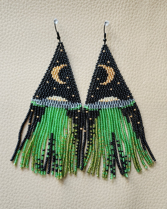 Long UFO Dangle Earrings