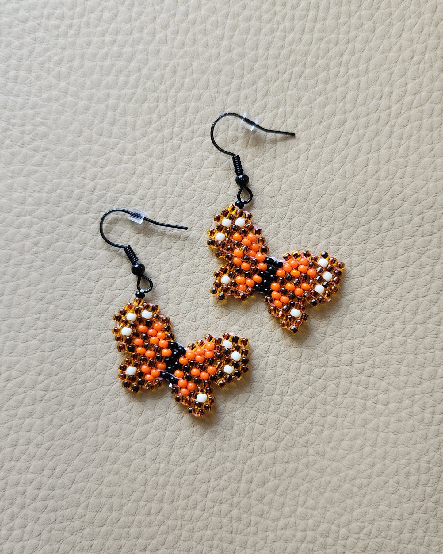 Butterfly Earrings (Orange/Brown)