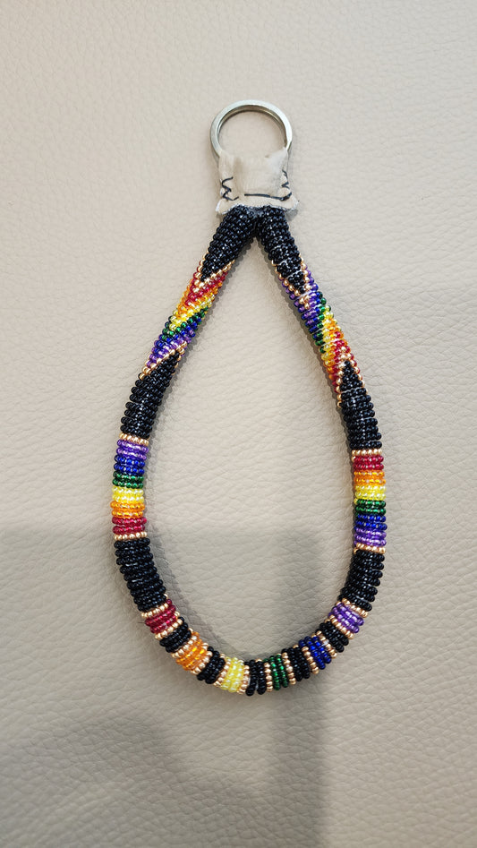 Beaded Wristlet (Rainbow/Black)