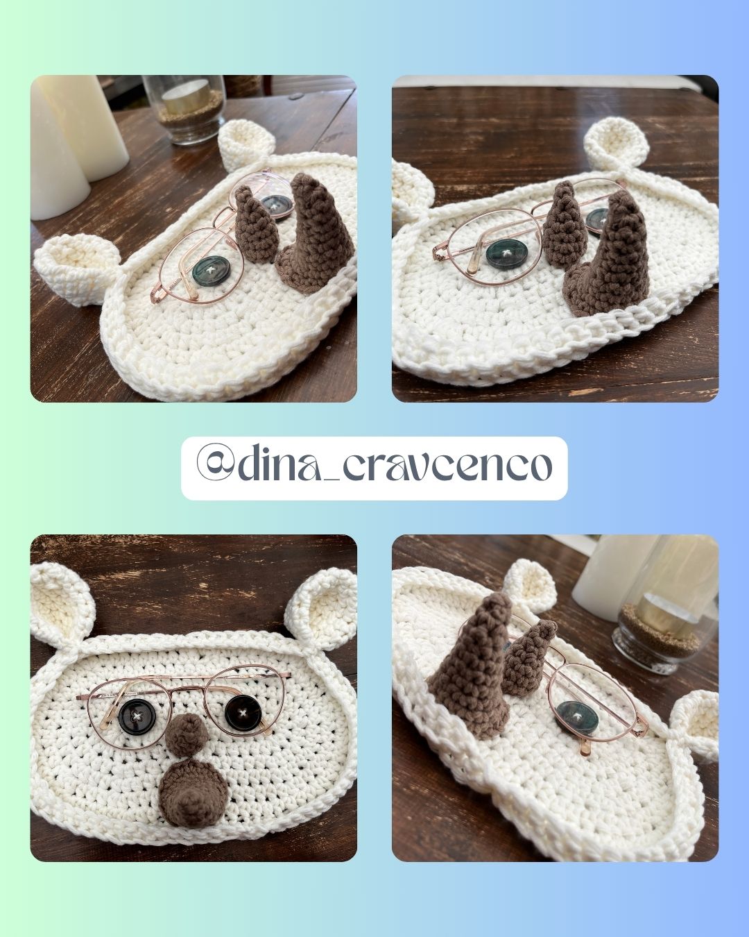 Rhino Glasses & Ring Tray Crochet Pattern